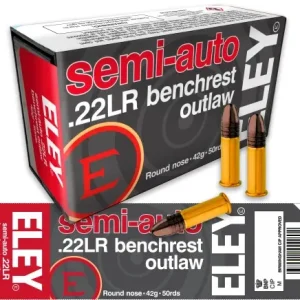 Eley – Semi-Auto Benchrest Outlaw .22LR 42Gr. RN 50rds.