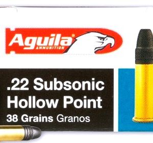 Aguila – .22 LR SUBSONIC HP 38 GR 50rds.