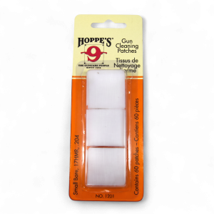 Hoppes – 60 Small Bore Gun Cleaning Patches 17HMR, 204