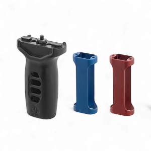 Leapers UTG – Super Slim Vertical Foregrip M-LOK Aluminum Black with Red/Blue Inserts