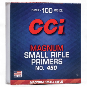 CCI – 100 Magnum Small Rifle Primers no. 450