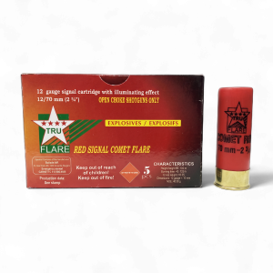 TRU FLARE – 12GA. Red Comet Flares 5rds.