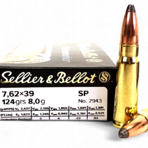 SELLIER & BELLOT – 7.62X39 SP 124GR  20rds.