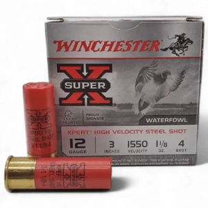 WINCHESTER – XPERT STEEL SHOT 12GA 3″ 1-1/8 #4 1550FPS 25rds.